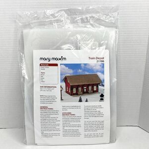 Mary Maxim 21186 Train Depot Plastic Canvas Needlepoint Kit Christmas Holiday